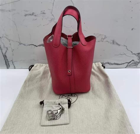 Hermes Picotin Framboise Clemence Phw On Carousell