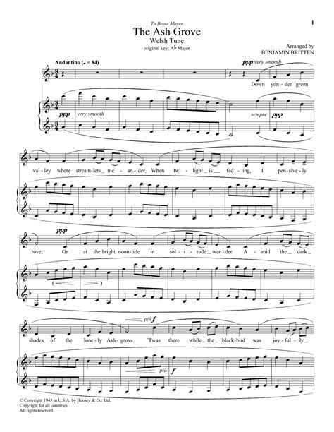 The Ash Grove | Sheet Music Direct