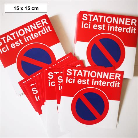 Autocollants Interdit De Stationner Autocollant Ind Collable