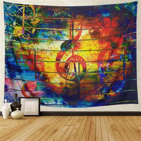 Music Decor Wall Tapestry Wall Hanging Music Note Tapestry