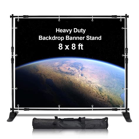 Buy AkTop 8x8 Ft Heavy Duty Backdrop Banner Stand Kit Adjustable