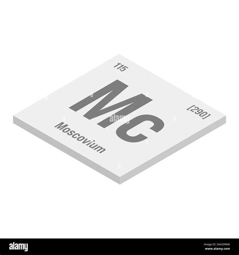 Moscovium Mc Gris D Illustration Isom Trique De L L Ment De Table