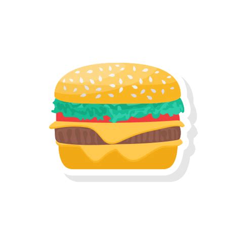 Hamburger Generic Sticker Color Fill Sticker Freepik