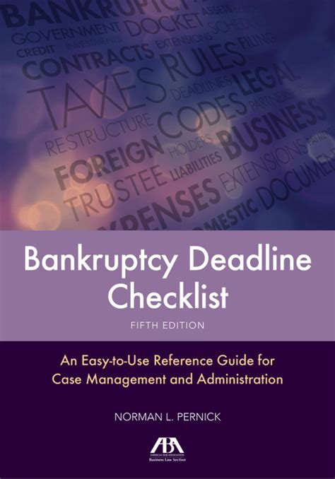 Bankruptcy Deadline Checklist Fifth Edition