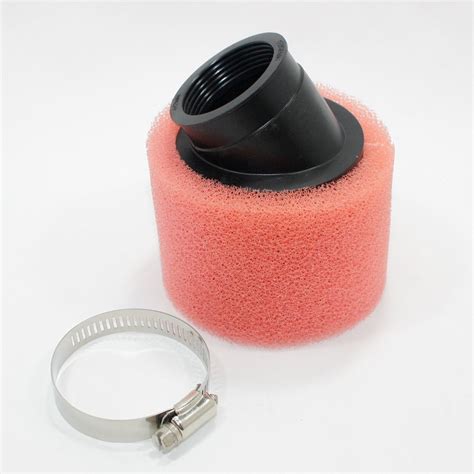 Pink Mm Bent Angled Foam Air Filter Pod Pit Pro Trail Quad Dirt Bike