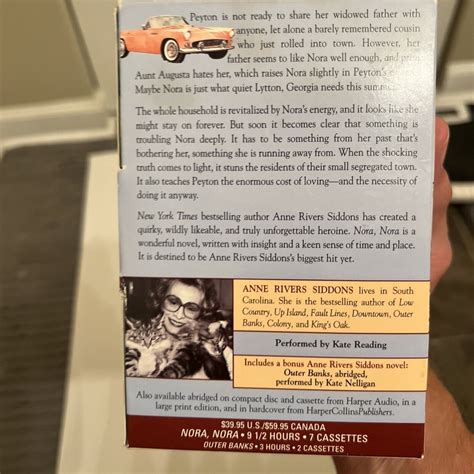 Nora, Nora by Anne Rivers Siddons (2000, Audio Cassette, Abridged