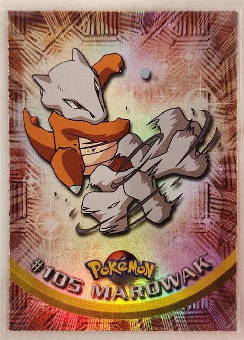 Pokemon Topps 105 Marowak Foil TV Animation Edition Values MAVIN