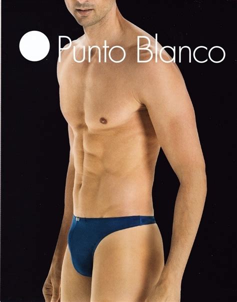 Tanga Punto Blanco Para Hombre En Color Azul Varela Intimo