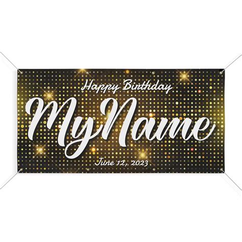 Personalized Birthday Banner, Custom Vinyl Banner With Your Name, Free ...