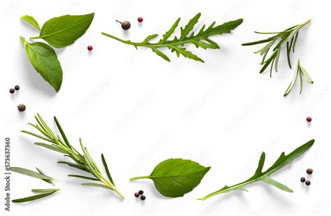 Spices And Herbs With Transparent Shadow On Transparent Background