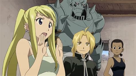 Fma Brotherhood Rush Valley Screencaps Edward Elric And Winry