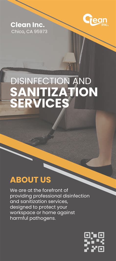 Free Disinfection And Sanitization Services Rack Card Template Edit