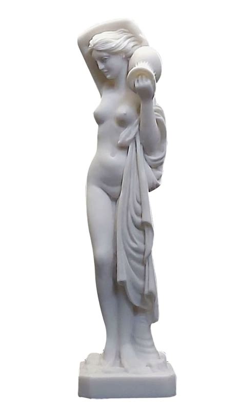 Greek Nude Woman Carrying Hydria Water Jar Statue Sculpture Etsy Canada