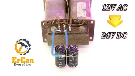 Diy Simple Voltage Doubler Circuit In 5 Minutes 12v Ac To 24v Dc