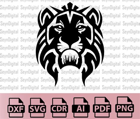 L Wenkopf Svg Bundle Tribal Lions Svg Dateien F R Cricut Vektor Bilder