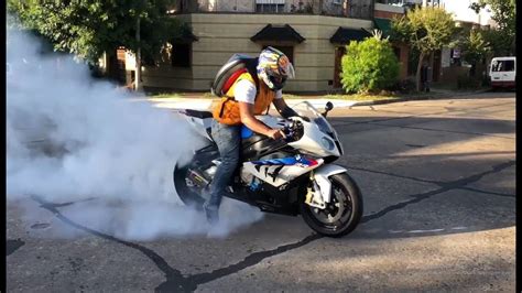 BMW S1000RR HP4 Burnout Street Racing Full Speed Launch Control