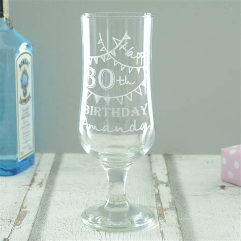 Personalised 30th Birthday Cocktail Glass 30th Birthday Cocktail