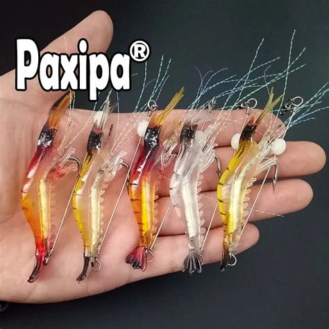 5pcs Shrimp Lure Soft Fishing Lure 9cm 6g Artificial Bait With Luminous