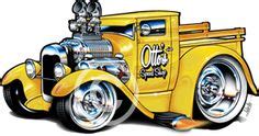 Hot Rod Pickup Trucks Cartoon Art Ideas In Hot Rod Pickup