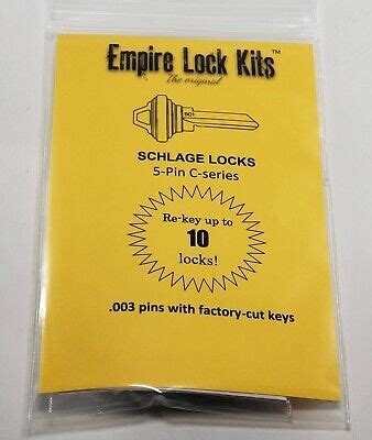 Schlage Rekey Kit Locks Pin Key Sc Bottom Pins With Factory Cut