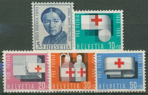 Schweiz 1963 Pro Patria Pflegerinnen Anna Heer Rotes Kreuz 775 79