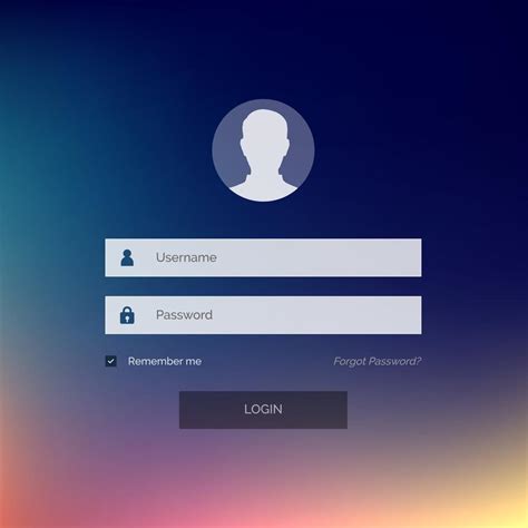 Modern Login Form Interface Design With Username And Password Download Free Vector Art Stock