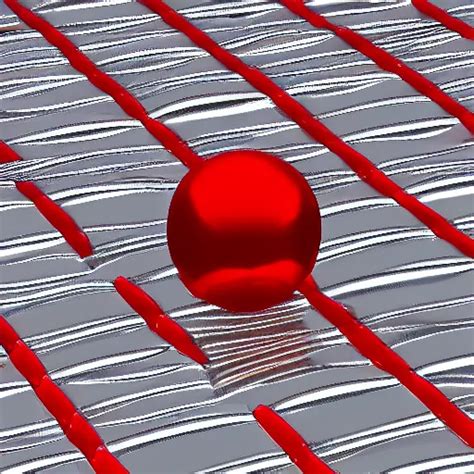 Chrome Spheres On A Red Cube Rendered In Houdini Stable Diffusion