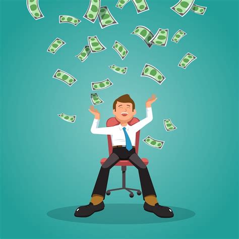 Premium Vector Illustration Of Happy Businessman Celebrates Success