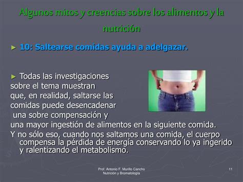 Ppt Algunos Mitos Y Creencias Sobre Los Alimentos Y La Nutrici N