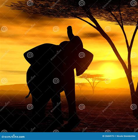 African Spirit The Elephant Stock Illustration Illustration Of