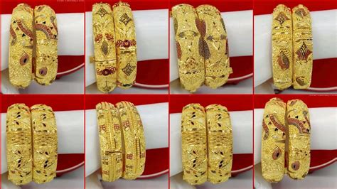 Latest Gold Bala With Price Light Weight Gold Bangles Collection From