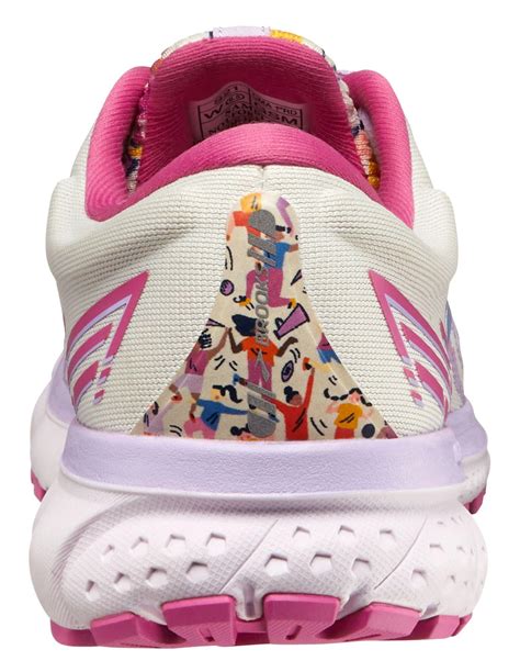 Brooks Empower Her Collection Ghost 13 Running Shoes In White Pink