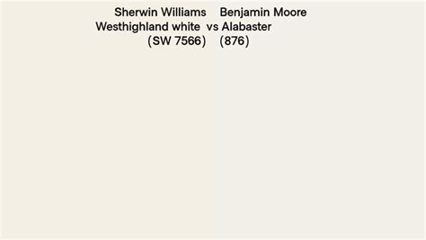 Sherwin Williams Westhighland White SW 7566 Vs Benjamin Moore