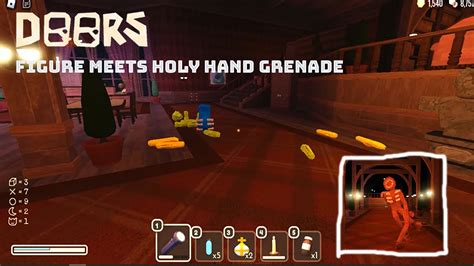 Figure Meets Holy Hand Grenade Door 50 Roblox Doors Super Hard Mode