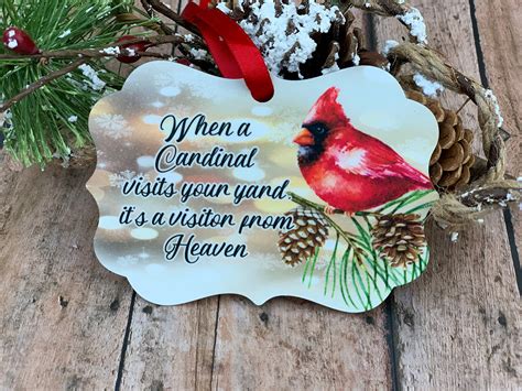 Personalized Cardinal Memorial Ornament Etsy