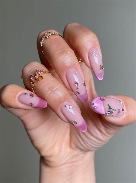 40 Spring Inspired Nail Designs Luxury Pink French Tip Nails