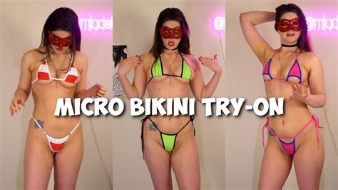 Sexy Micro Bikini Try On Haul Lingerie Try On Haul Youtube