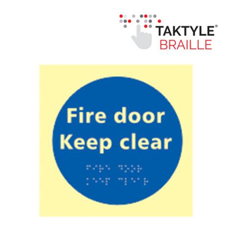 Centurion Fire Door Keep Clear Sign Self Adhesive Taktyle