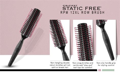 Amazon Cricket Static Free RPM 12XL Row Round Hair Brush For