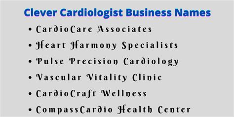 700 Clever Cardiologist Business Names