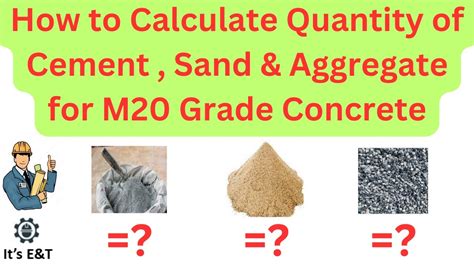 How To Calculate Quantity Of Cement Sand And Aggregate For M20 Grade