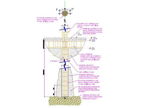 Detalle De Pilote En Autocad Descargar Cad Gratis Kb Bibliocad