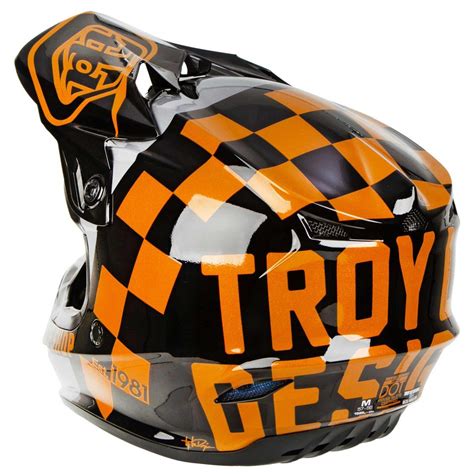 Troy Lee Designs Mx Helmet Se Polyacrylite Checker Black Gold Mx