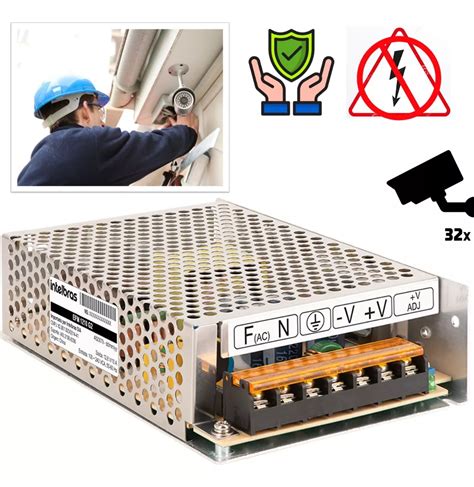 Fonte Colmeia V A Intelbras Efm Antisurto Cftv Led Mebuscar