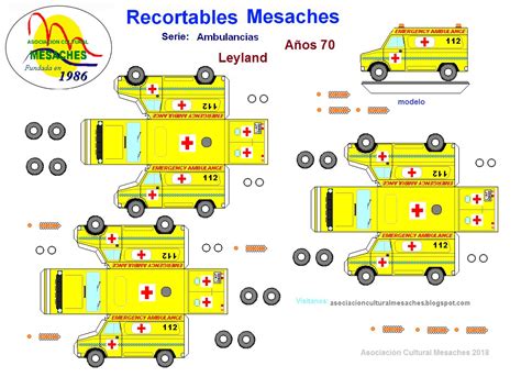 Asociacion Cultural Mesaches Recortable Leyland Ambulancias De La