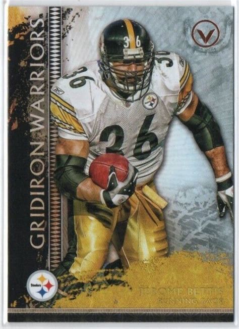 Jerome Bettis Topps Valor Gridiron Warriors Insert Card Gw Jb Ebay