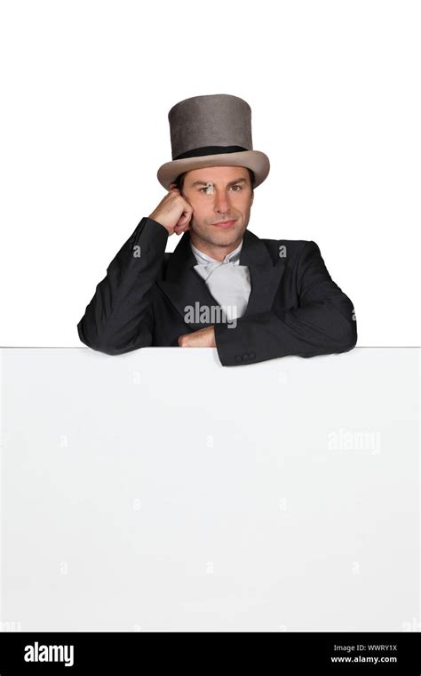 Man with a top-hat Stock Photo - Alamy