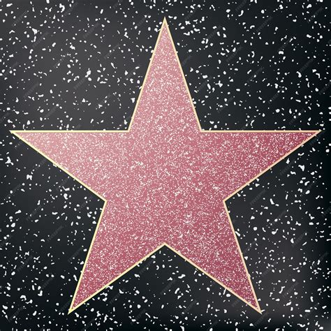 Estrela Da Calçada Da Fama Star Hollywood Vetor Premium