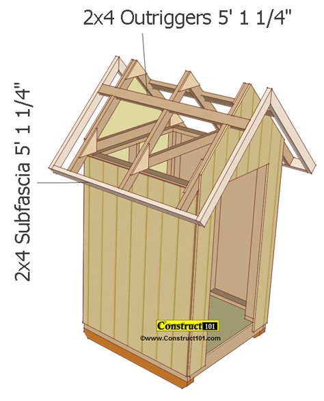 Small Garden Shed Plans 4 X4 Gable Shed Construct101 Diy Shed Plans Small Sheds Wood Shed