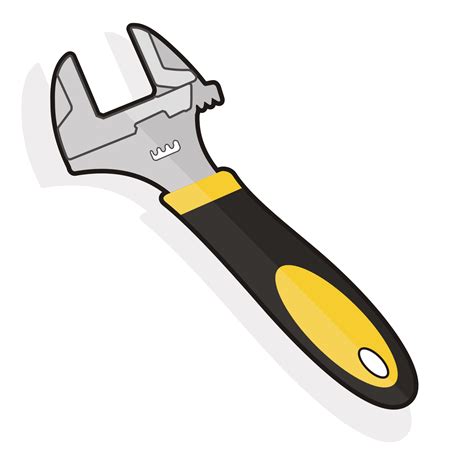 Vector for free use: Adjustable spanner